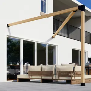 DIY Pergola Bracket Kit for an Attached Triangle Pergola Frame - Any Size Up to 12' x 12'