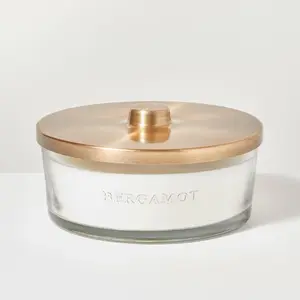 5-Wick Clear Glass Bergamot Knob-Lid Jar Candle 28oz - Hearth & Hand with Magnolia
