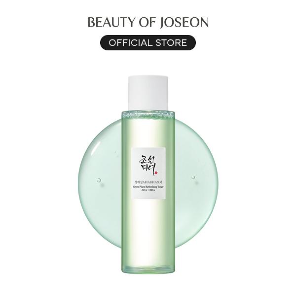 [Beauty of Joseon Official] Green Plum Refreshing Toner : AHA + BHA 150mL | Exfoliant, Smooth Clear Skin, Gentle Salicylic Acid, Minimize Deep Clean Pores, Brighten