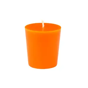 Votive Candles, Orange - 12 Piece per Box