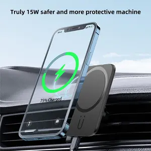 15w Car Wireless Charger Magnetic Mount, Phone Holder for iPhone 17-12 Pro Max Series, Car Air Vent Navigation Stand