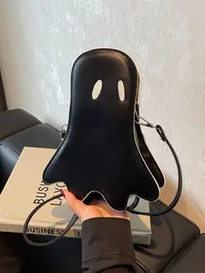 New Halloween Bag with Quirky Cartoon Design, Unique Shoulder Crossbody Ghost Bag for Halloween, Perfect for Spooky Season, Purse, Crossbody Shoulder Handbag, Crossbody Shoulder Bags