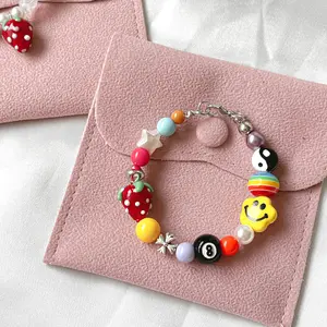 Funky Strawberry Bracelet, Multiple Beads Trendy Bracelet, Fairy Mushroom Beads Charm, smiley face beads, Bieber Style, Party favor