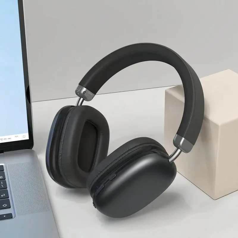 Wireless Bluetooth Over-Ear Headphones, Lightweight Daily Headset for Audiobooks, Online Study, PC & Travel, Built-in Mic, Soft Mesh Earpads