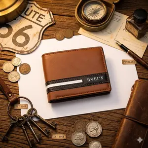 Everyday Casual Wallet for Men – American Leather Wallet, Father’s Day Gift Idea