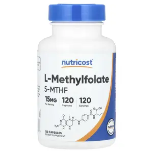 Nutricost L-Methylfolate, 15 mg, 120 Capsules Nutricost L-Methylfolate, 15 mg, 120 Capsules