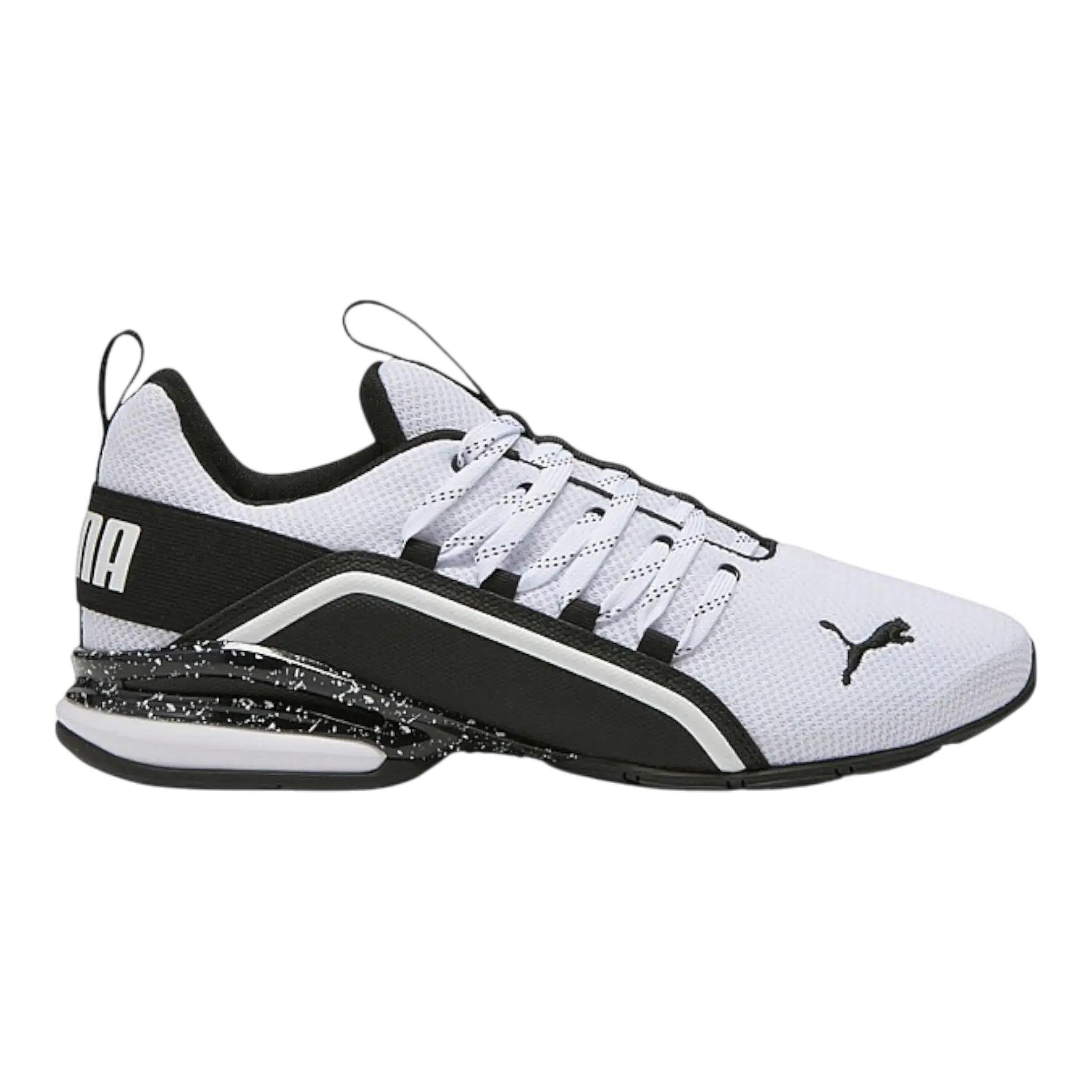 PUMA Axelion Cyber City Sneaker in White/Black | Men's