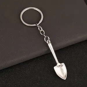 Simulated Mini Hand Tool Keychains Set, Hammer, Axe, Saw, Screwdriver & Wrench Designs, Silver Color Zinc Alloy, Ideal Gifts for Men