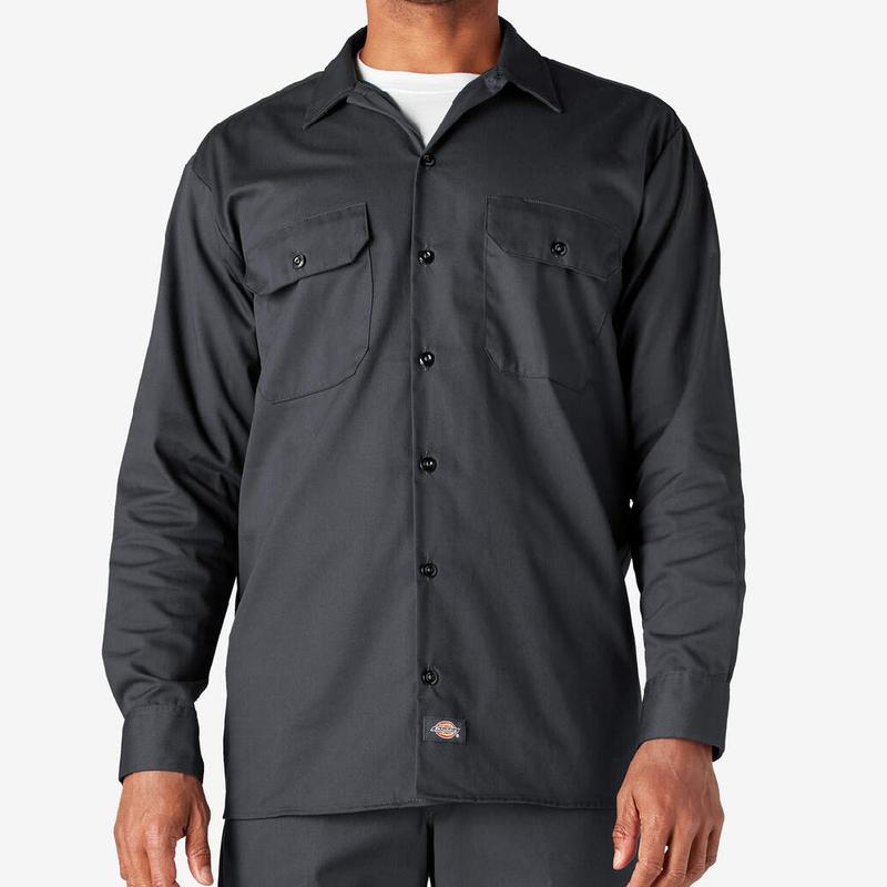 DICKIES Men's Original 574 Work Shirts Long Sleeves Casual Regular Fit Work Shirts Classic Fit Plain Work Wear Original Fit Cotton Workwear Trouser (S to 5XL)