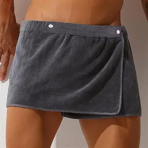 Men's Microfiber Towel Shorts Adjustable Pool Beach Spa Shower Wrap Comfortable Quick Dry Swim Cover