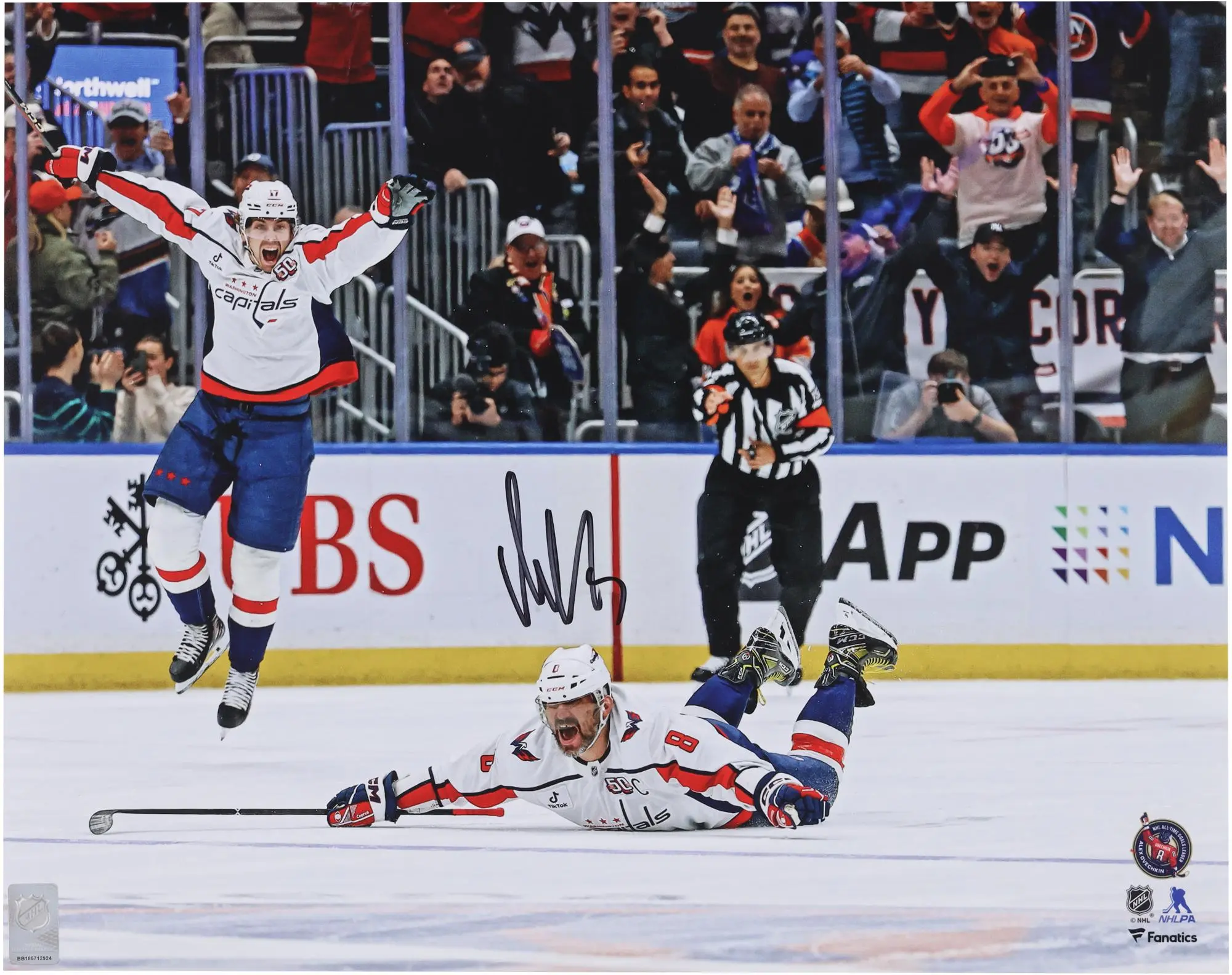 Alex Ovechkin Washington Capitals Autographed 16" x 20" 895th Goal Celebration Photograph - Fanatics Authentic Certified