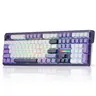 Redragon K745 PRO Wireless Gasket RGB Gaming Keyboard, 108 Keys Mechanical Keyboard w/Extra 4 Hotkeys, Hot-Swap South-Facing LED Socket, 5-Layer Noise Dampening, Round PBT Keycaps, Mint Mambo Switch,Charming Purple, Backlit Keyboard, Ergonomic Mechanical,