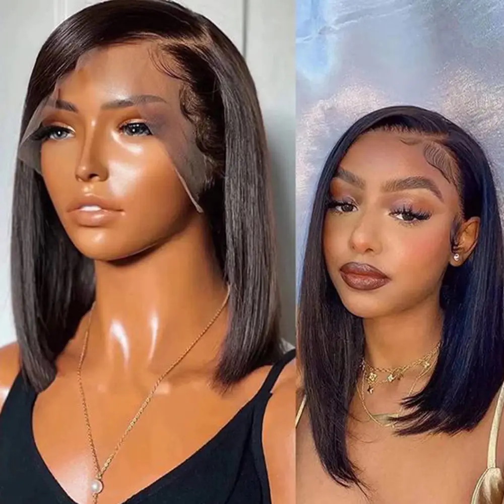 Human Hair Lace Frontal Wig Human Hair Bob On Sale Clearance Cheap 13x4 Straight Lace Front Human Hair 4x6 Glueless 99j p427 Color
