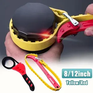 1pc Belt Wrench Oil Filter Puller Strap Spanner Chain Wrench Strap Opener Adjustable Strap Opener Cartridge Disassembly Tool