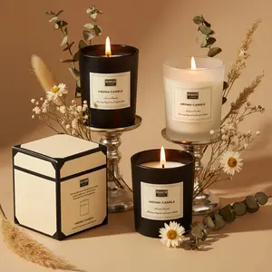 150g Natural Soy Wax Aroma Scented Floral Scented Candles | Long-Lasting Home Fragrance for Relaxation & Gifts | Glass Jar Aromatherapy Gifts for Women, Birthday Wedding Decorations