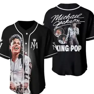 Michael Jackson Baseball Jersey King of Pop MJ Fan Shirt