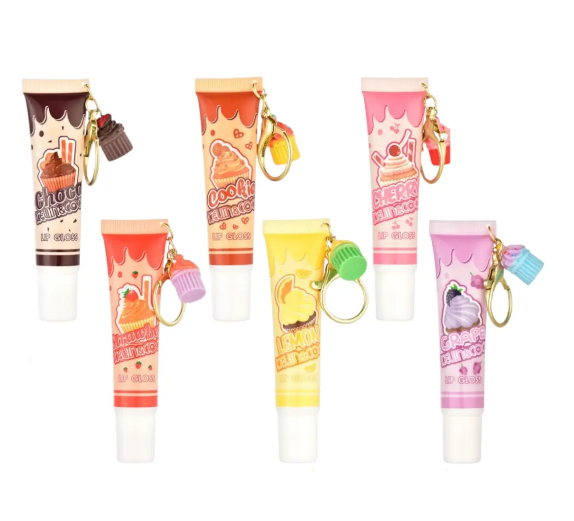 Kevin & Coco Lip Gloss Keychain – Cute Dessert Collection