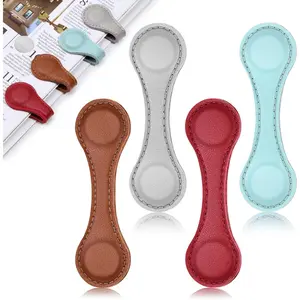 4 count  Bookmarks, Leather  Bookmarks for Women Men, Double-Sided  Book Mark Clip for Book Lovers Readers Teachers Students