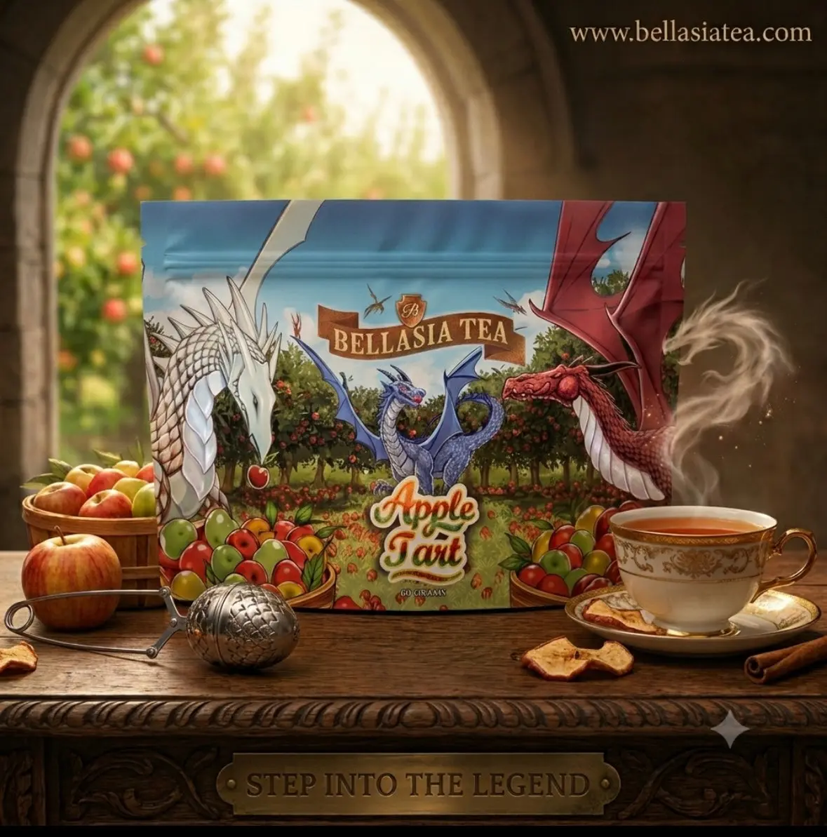 Apple Tart Premium Fruit Tea Ingredient, Homemade-Style Add-In for Fruit & Herbal Tea Drinks