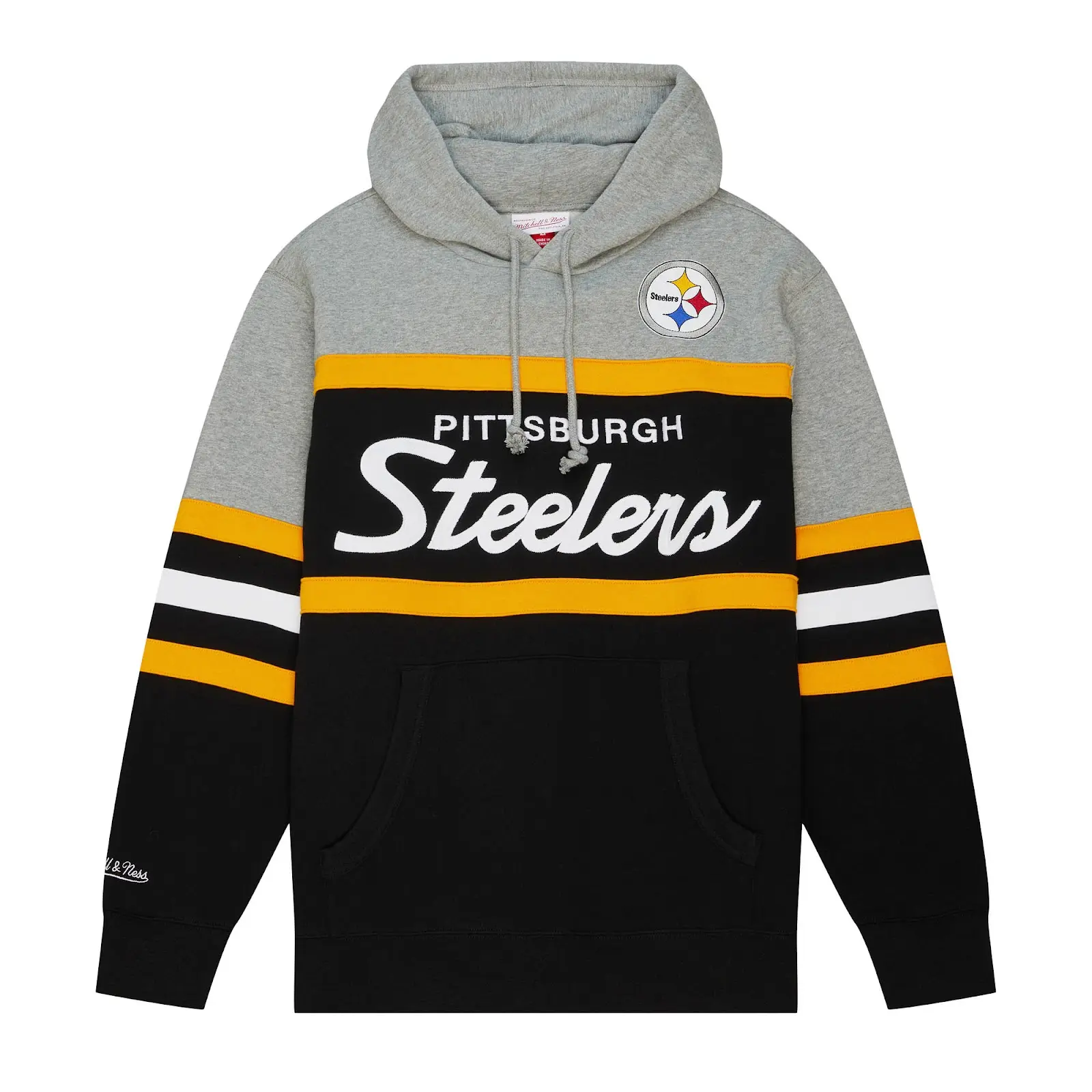 Pittsburgh Steelers Head Coach Pullover Hoodie - Vintage NFL Hoodie, Retro Streetwear, Mitchell & Ness