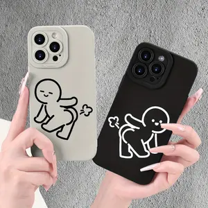 Creative Simple Funny Beautiful Pattern Couple Mobile Phone Case for Men and Women Suitable for iPhone 15 14 13 12 11 XS XR X 7 8 Plus Pro Max Mini to Give to Friends, Family, Boyfriend, Girlfriend