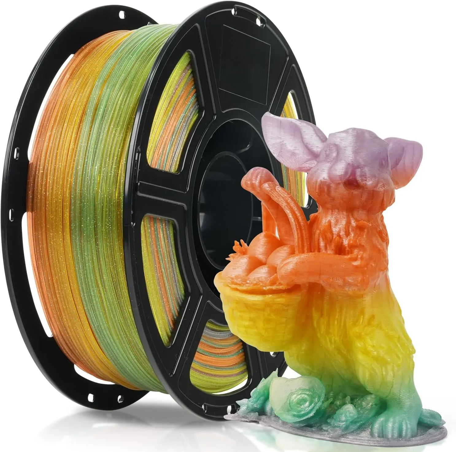 Flashforge Rainbow PLA 3D Printer Filament Spool, 1.75mm, 1kg (2.2lbs), 500mm/s Ultra-High Speed for Faster Production & High-Precision Printing, 4.8/5 Stars (2266 Reviews) - 3D Printing Supplies from Flashforge Store tiktokshopbacktoschool, Tangle-Free,