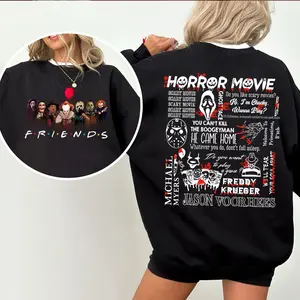 Horro Moives Friends Shirt, Horro Movies, Halloween Shirt, Halloween Friend Sweatshirt