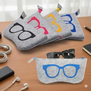 Multifunctional Travel Pouch: Slim Zippered Case for Glasses, Cosmetics & Accessories. Durable Lightweight Organizer for Home, Office & Trips. Compact Makeup Bag & Eyewear Holder. Portable Storage Solution. Travel Essentials Carryall