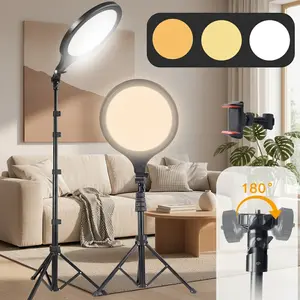 10" Dimmable Ring Light with 63" Telescopic Tripod & Phone Holder– Soft LED Fill Light for Content Creation, Mlogging, Vlogger, TikTok, Makeup Artists, Instagram Reels, Live Streaming & Video Conferencing, Compact USB-Powered Design for Travel#new years