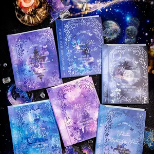 20pcs Starry Sky Series Ice Crystal Pet 3D Laser Silver Stickers Pack, Handmade Decoration Material DIY Photo Frame Phone Case Key Card Cover Diary Album