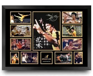 BRUCE LEE SIGNED PHOTO POSTER No No Framed LIMITED EDITION MEMORABILIA