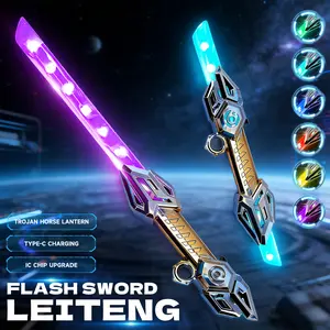 A children's luminous combat stick, 7-color flash and vivid sound, party toys suitable for children, 7-color flash effect and interactive sound, very suitable for birthday parties and imaginative games.