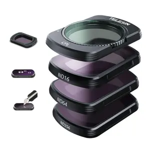 TELESIN Magnetic Filter Kit for DJI Pocket 3,4-Pack ND16/64/256,CPL ,Black Diffusion 1/4 ,Perfect Fit for Creator,Vlog & Action