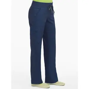 Med Couture 8747 ACTIVATE YOGA 1 CARGO POCKET PANT-NAVY