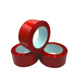 Only Hangers 3 Rolls - Red Packing Tape, Heavy Duty Carton Sealing Tape, Moving Tape, 2 Inch x 110 Yards, Pack of 3 Rolls