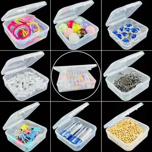 Large Transparent Plastic Storage Box with Lid, 30 Small Compartments, Jewelry Organizer, Home Organization Supplies, Beads, Crafts