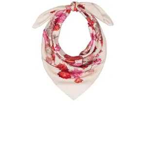 FRAME x Alexandra Leclerc The Lucky Silk Scarf in Cream Multi