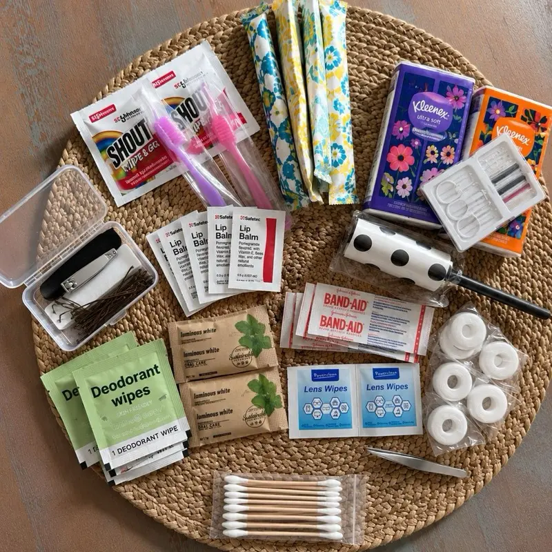 Wedding Bathroom Emergency Kit | Bridal Bathroom Basket Essentials | Wedding Day Survival Kit | Guest Bathroom Kit