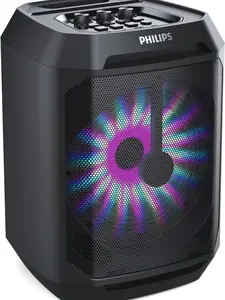 PHILIPS Party Speakers Bluetooth Wireless 30W Portable Speaker with Dynamic Bass Boost Karaoke Mode 7 Hours Battery Life & Adjustable Subwoofer