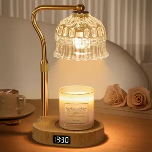 Candle Warmer Lamp with Timer| & Dimmable| Base with GU10 Heating Bulb| Stylish Flameless Wax Melter for Large Jar Candles| Gift for Home Room