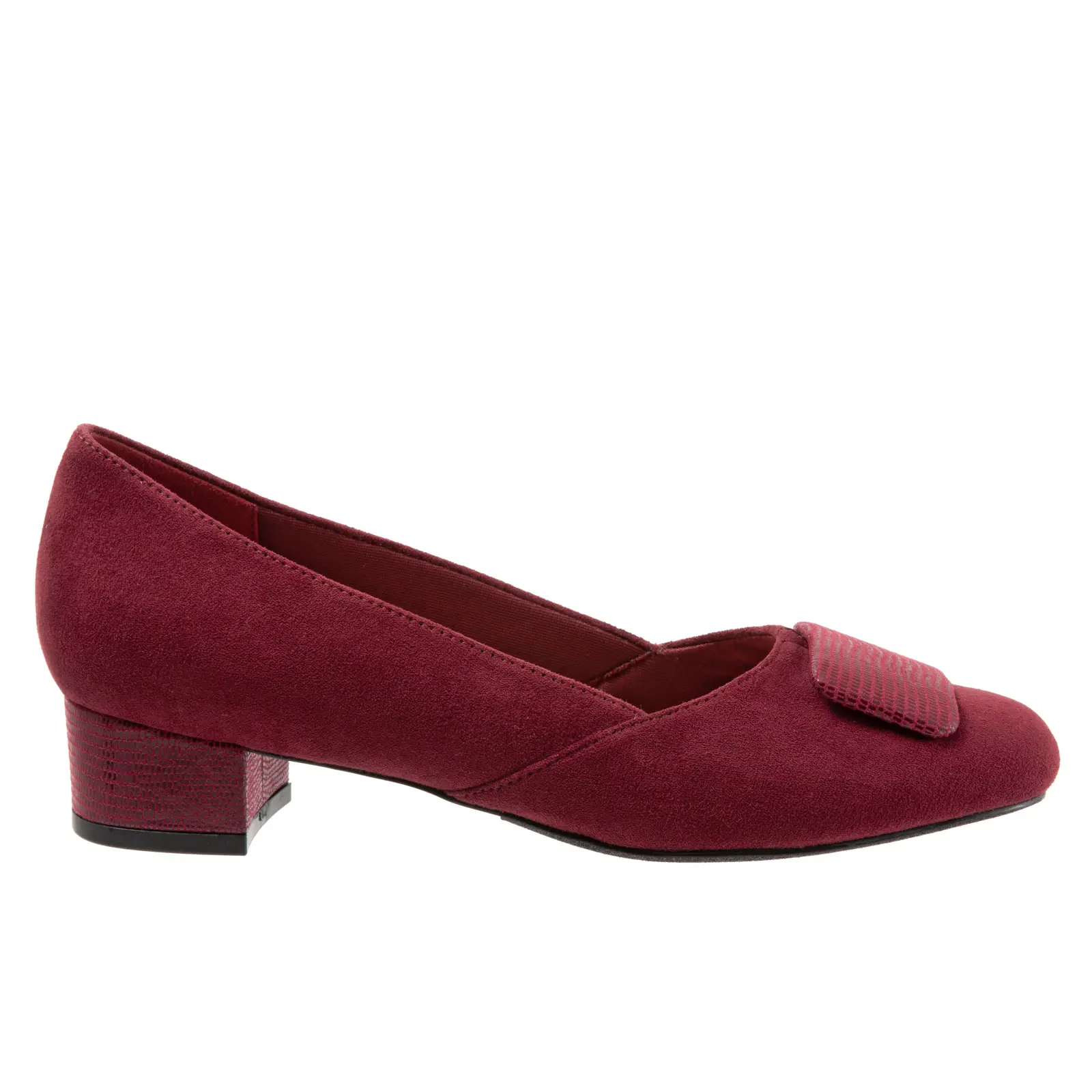 Trotters Delse T1852-601 Womens Red Narrow Suede Pumps Heels Shoes