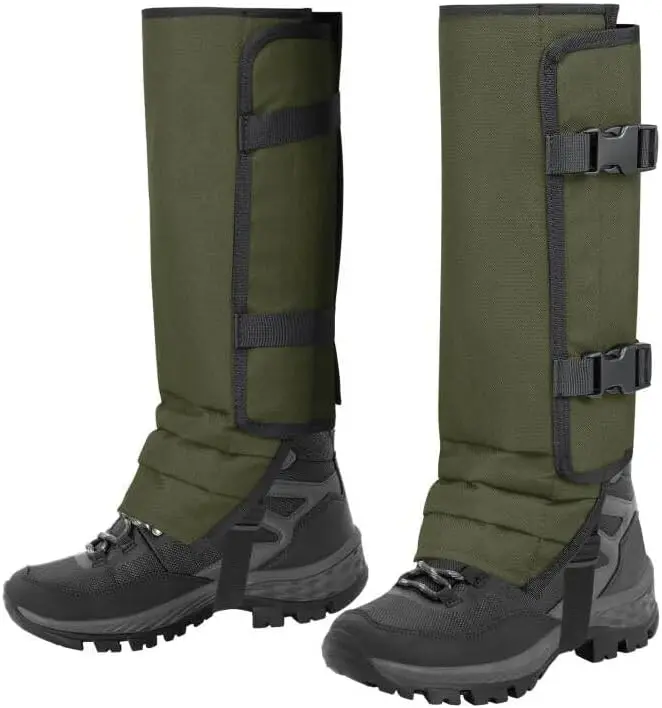 Snake Gaiters Waterproof Leg Guards Adjustable Snake Bite Protection for Lower Legs Hunting Snake Chaps Proof Guards Outdoor Snow Hiking Gaiters Safety Gear for Men Women Farm Yard Working Hunting