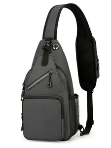 Solid Color Multi-functional Chest Bag, 2025 New Style Outdoor Leisure Travel One Shoulder Crossbody Bag for Daily Travel Work Commute, Fashionable Sling Bag for Men & Women