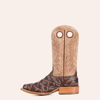 Cavender's Men's Intrepid Bone and Brown Cowboy Boots