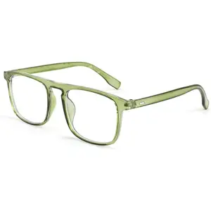 Classic square blue light blocking glasses for men and women, fashionable flat top computer glasses