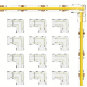 5/10 Pieces 2-Pin 8mm COB LED Strip Connector, Versatile L-Shape Corner Connector, DIY LED Project Installation, Ideal for Home & Office Use