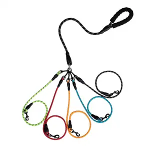 No Tangle Dual Dog Leash, 2 Way Split Lead for Walking Two Dogs, Strong Nylon Rope Pet Leash