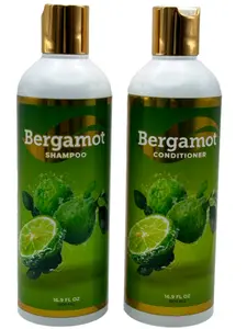 Bergamot Shampoo & Conditioner SET 2 Pack 500ml Each Eliminates Excess Oil Gives Shine Natural Anti-frizz Moisturizing
