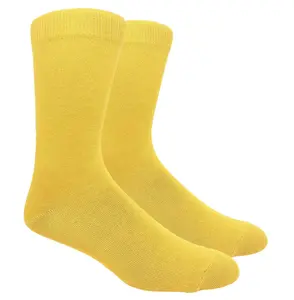 Solid Gold Dress Socks