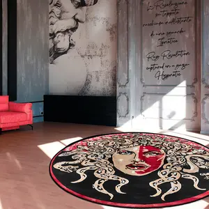 Abstract Snake Pattern Rug, 1 Count Non-slip Washable Floor Mat, Decorative Carpet for Home Living Room Bedroom Study Room, Home Decor